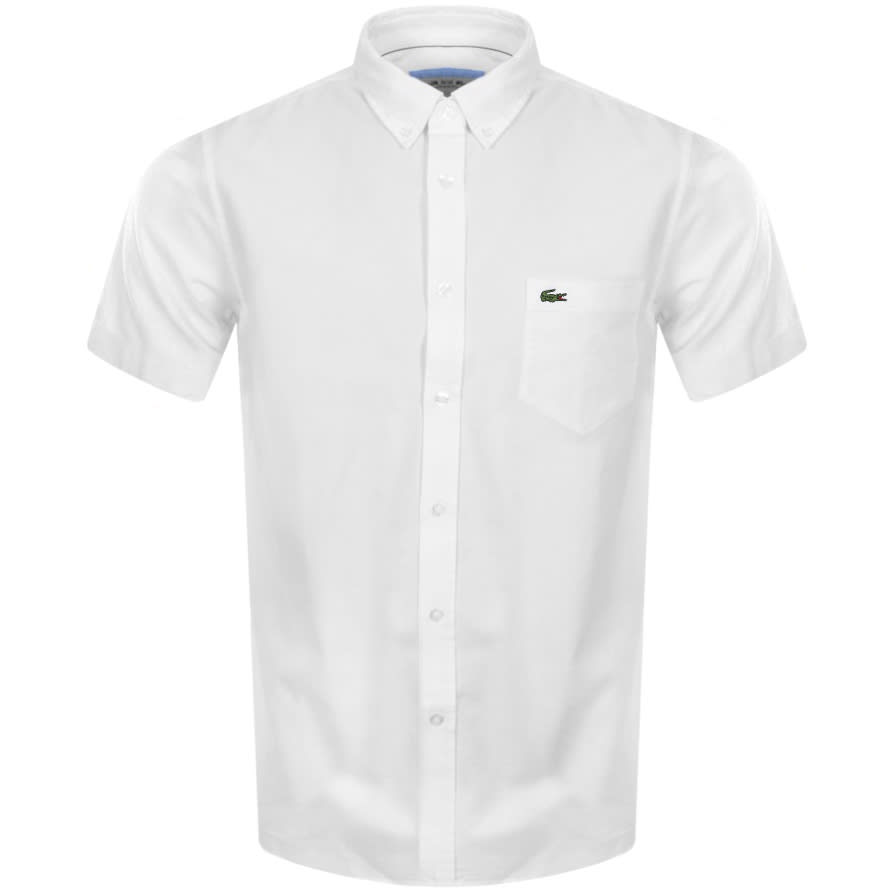 lacoste oxford shirt short sleeve